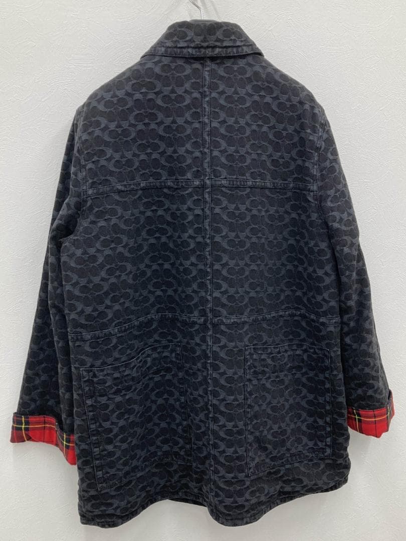 コーチ　シグネチャー ジャカード デニム ボニー コート 黒　170 / 98A