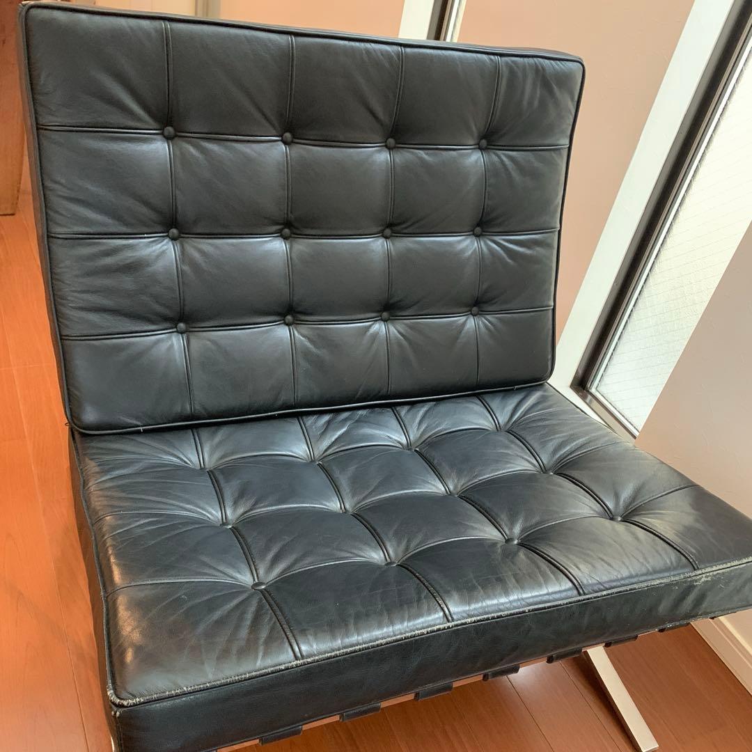 【高級】バルセロナチェアー 本革 ヴィンテージ ミッドセンチュリー モダン