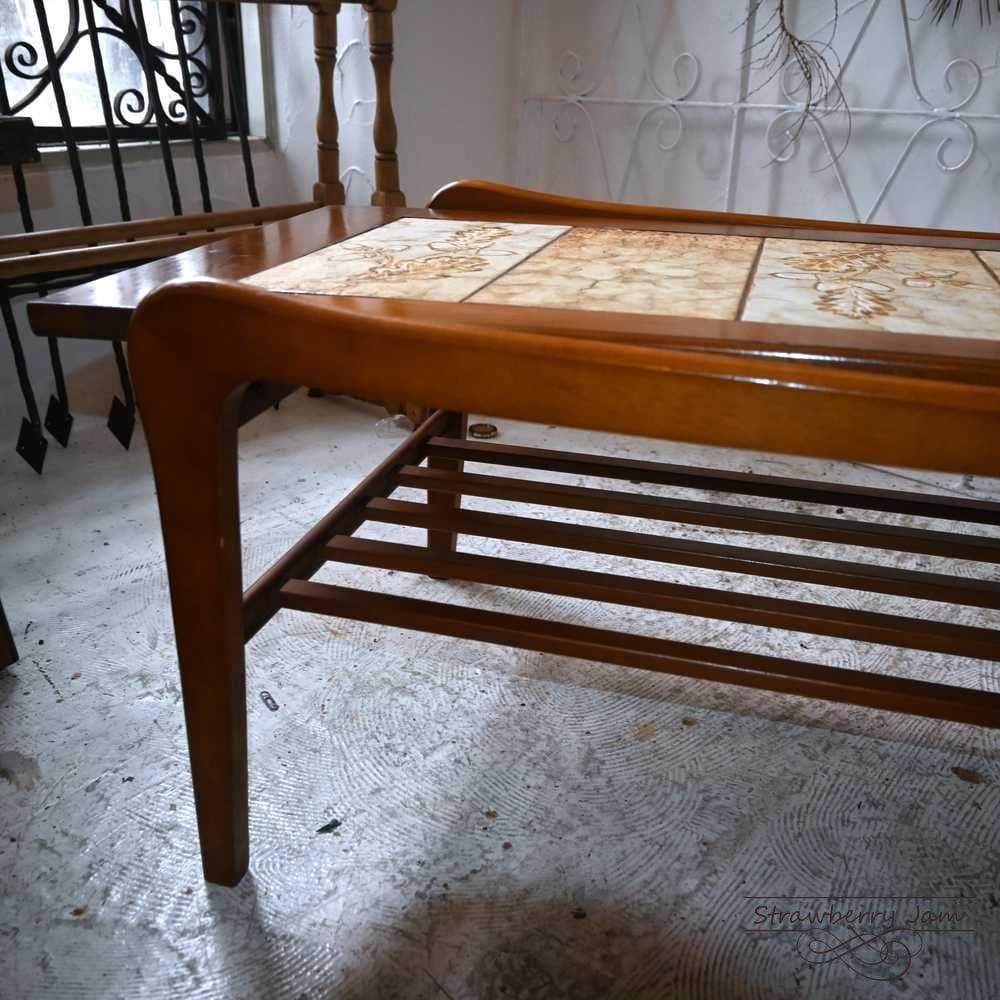 L3705-38 北欧ヴィンテージ デンマーク コーヒーテーブル タイル 北欧