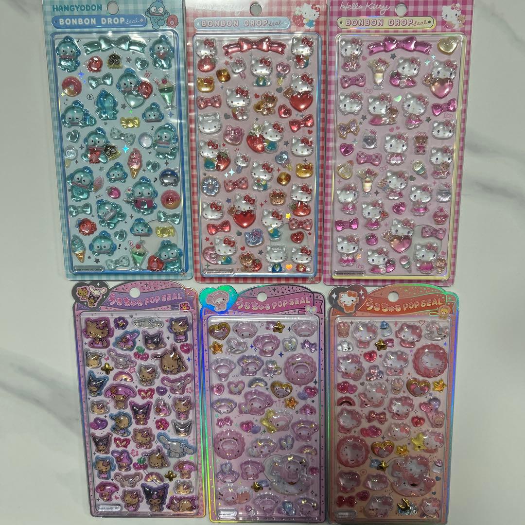 サンリオ ボンボンドロップ うるちゅるポップシール 6点セット 【正規品】