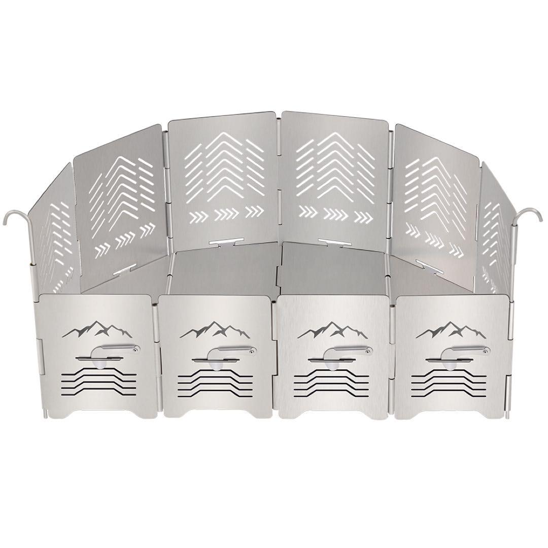 Soomloomチタン製 アーチ形焚き火台 六角形焚き火コンロ変換可能