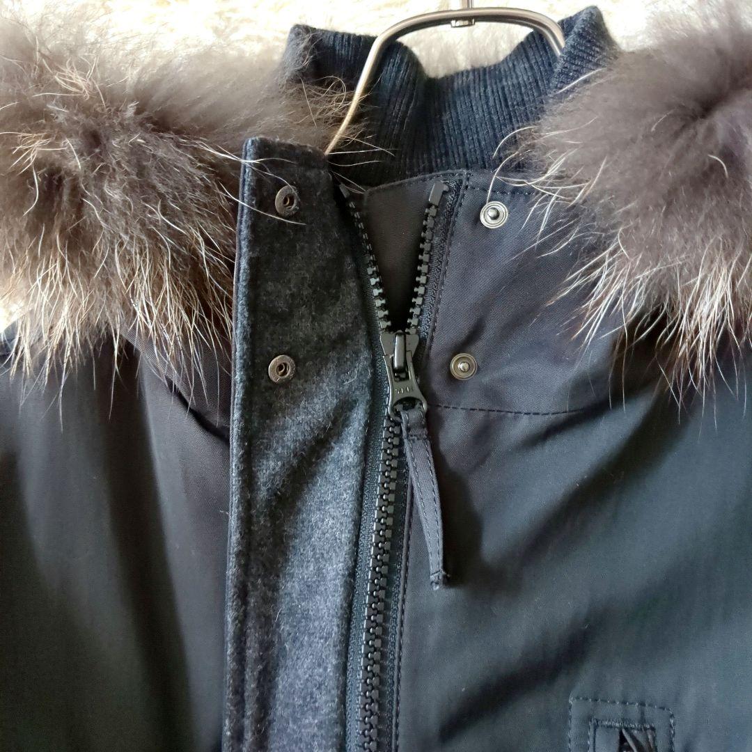 美品♥希少【23区】4way ダウンライナー モッズコート ファーフード 黒40