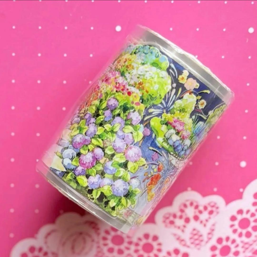 PET 6cm×5m 一路生花亮 ダイカット 海外マスキングテープ　背景　花