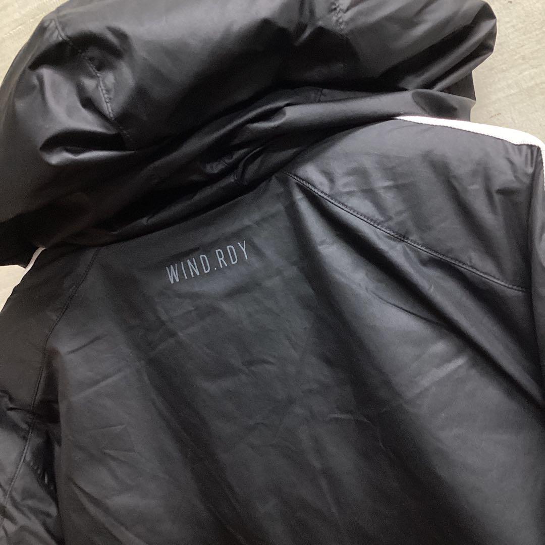 アディダス　ロングベンチコート　メンズ　Mサイズ　フード付き　スリーストライプス