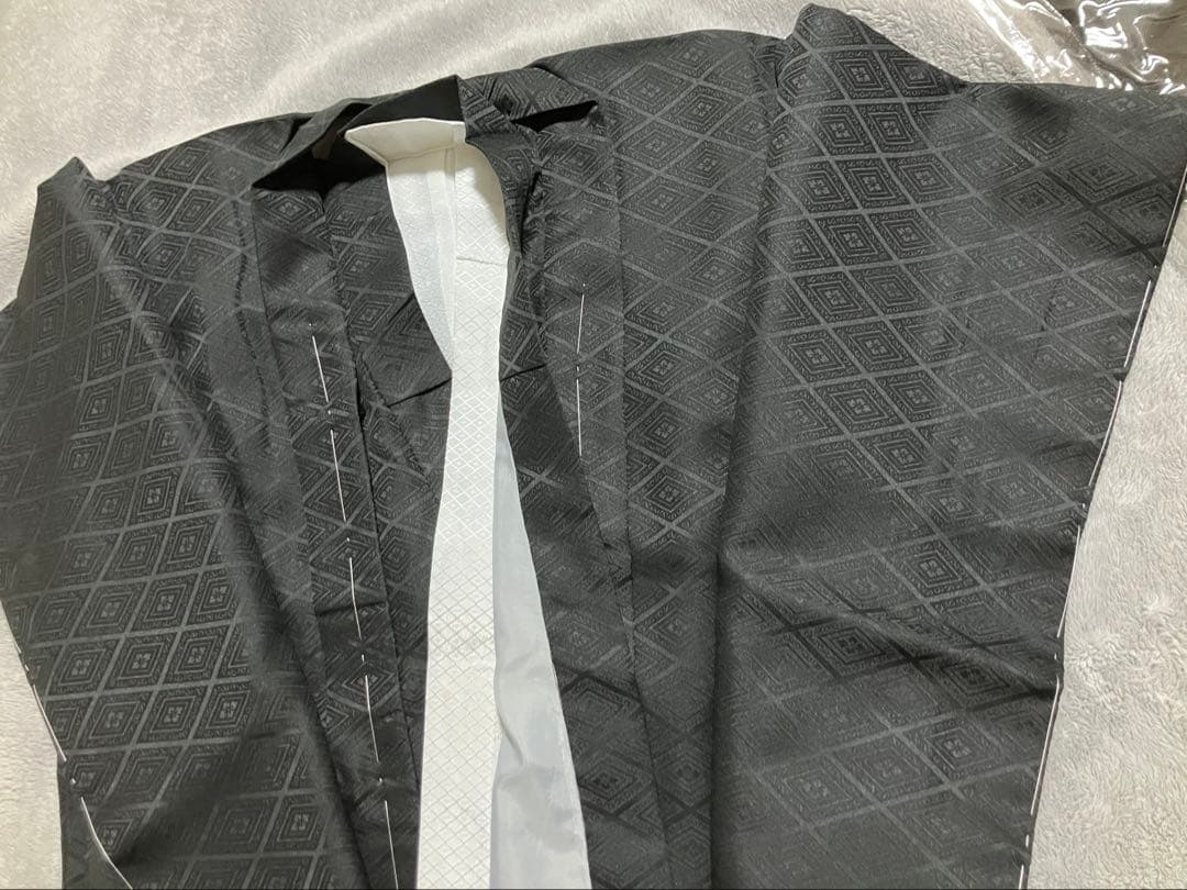 黒地紋　羽織袴セット　紋付　七五三　3歳　5歳　フルセット　袴　　試着のみ