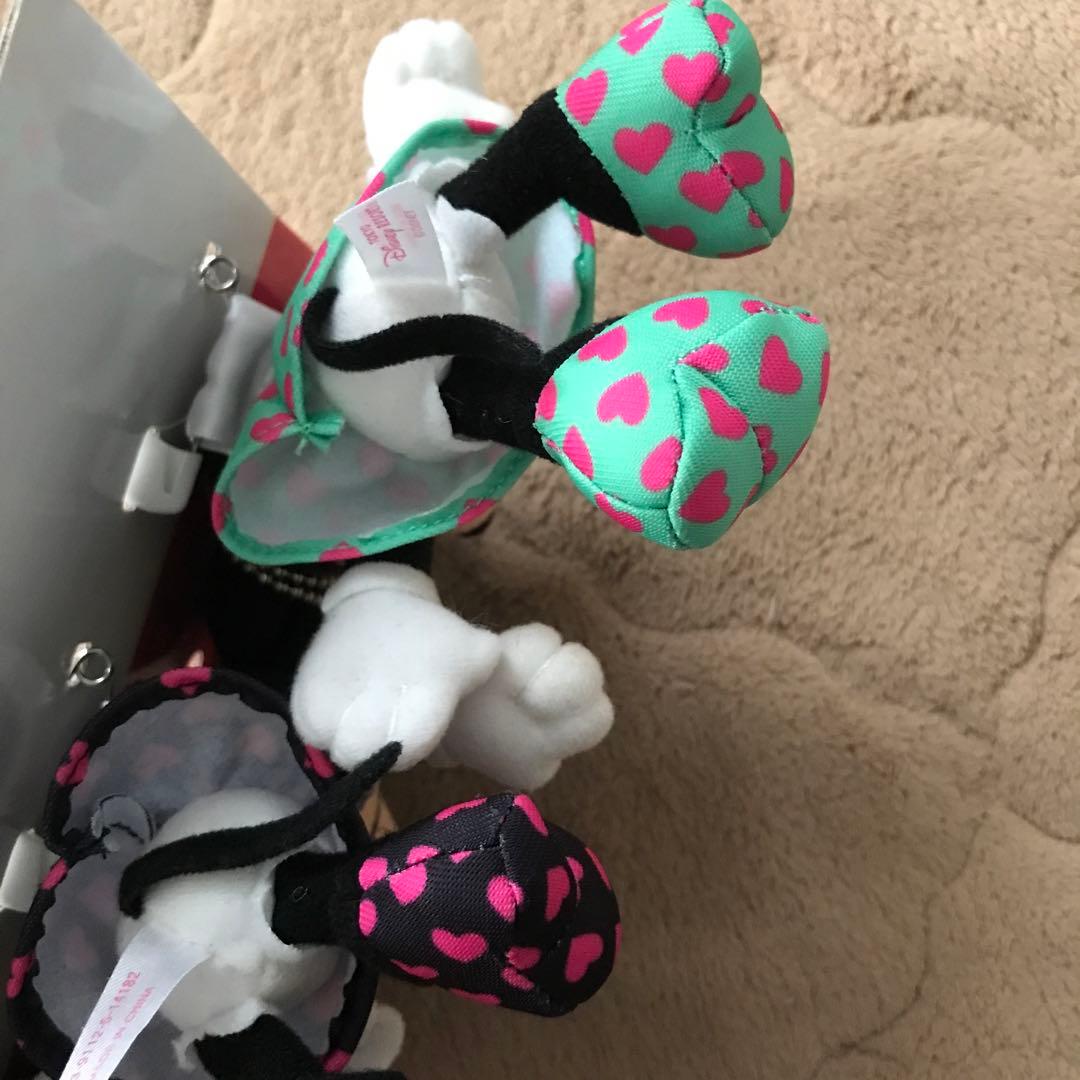 ミニー　ぬいぐるみバッジ　ハート柄　3個セット