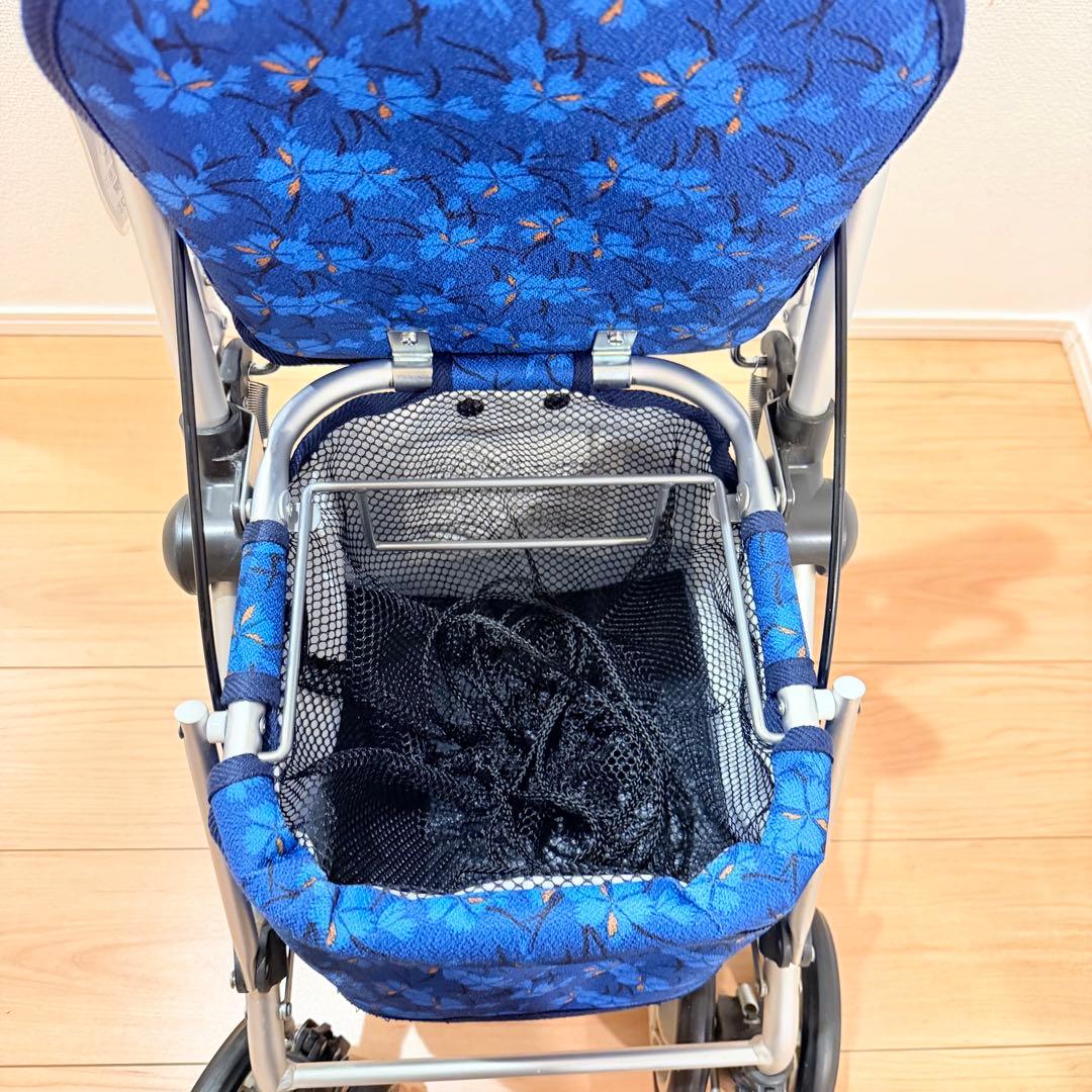 【須恵廣工業】美品　シルバーカー　スイートIII なでしこ紺 取説付き