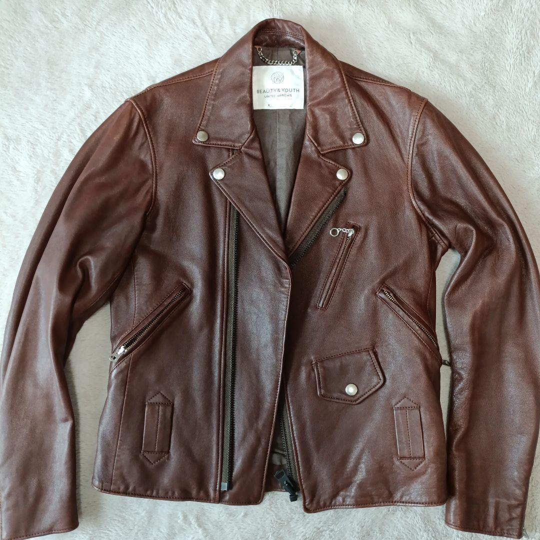 希少☆ ライダースジャケット レザージャケット 羊革 ユナイテッドアローズ