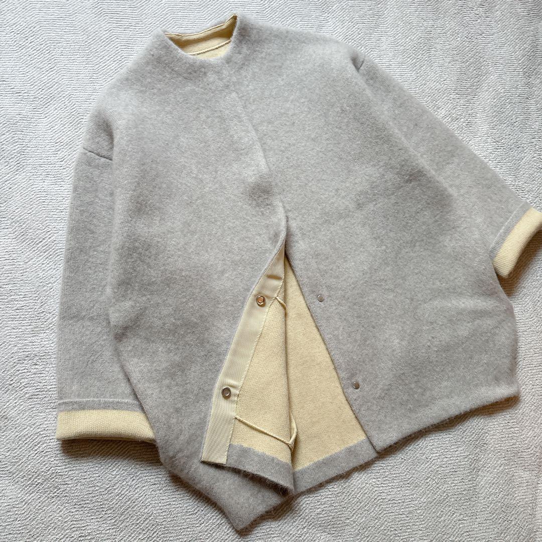 24AW エレンディーク ベーシックCNラクーンミックスWカーディガン 02