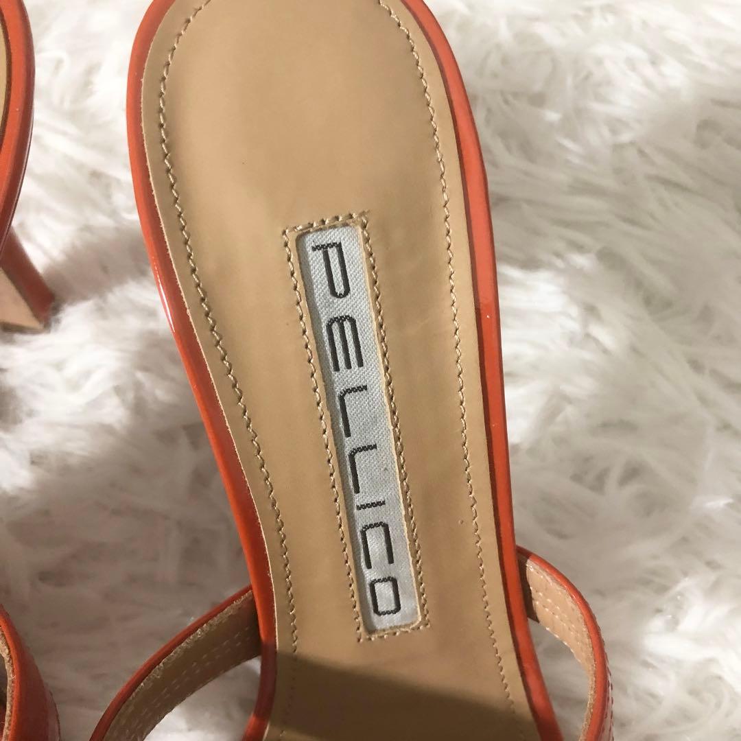 未使用級 ペリーコ ミュール オレンジ ヒール7cm サイズ37