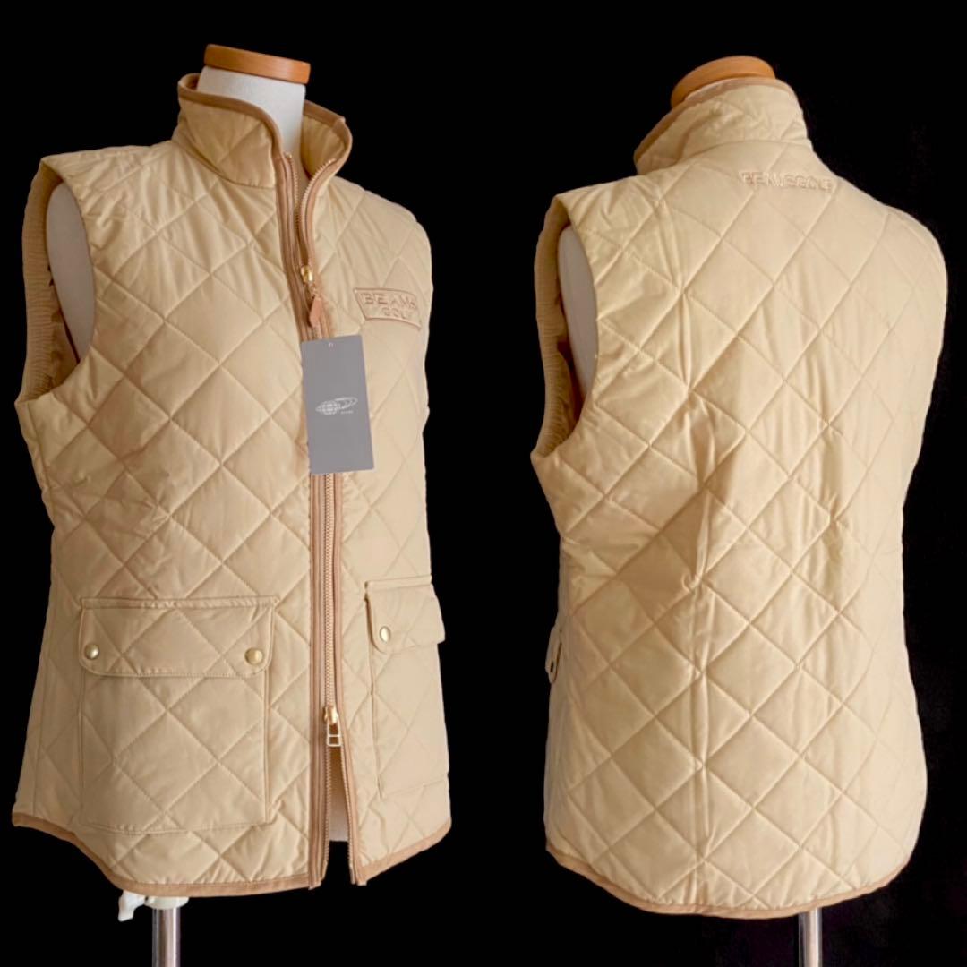 ビームス ゴルフ レディースウェア 中綿ベスト ベージュ Mサイズ