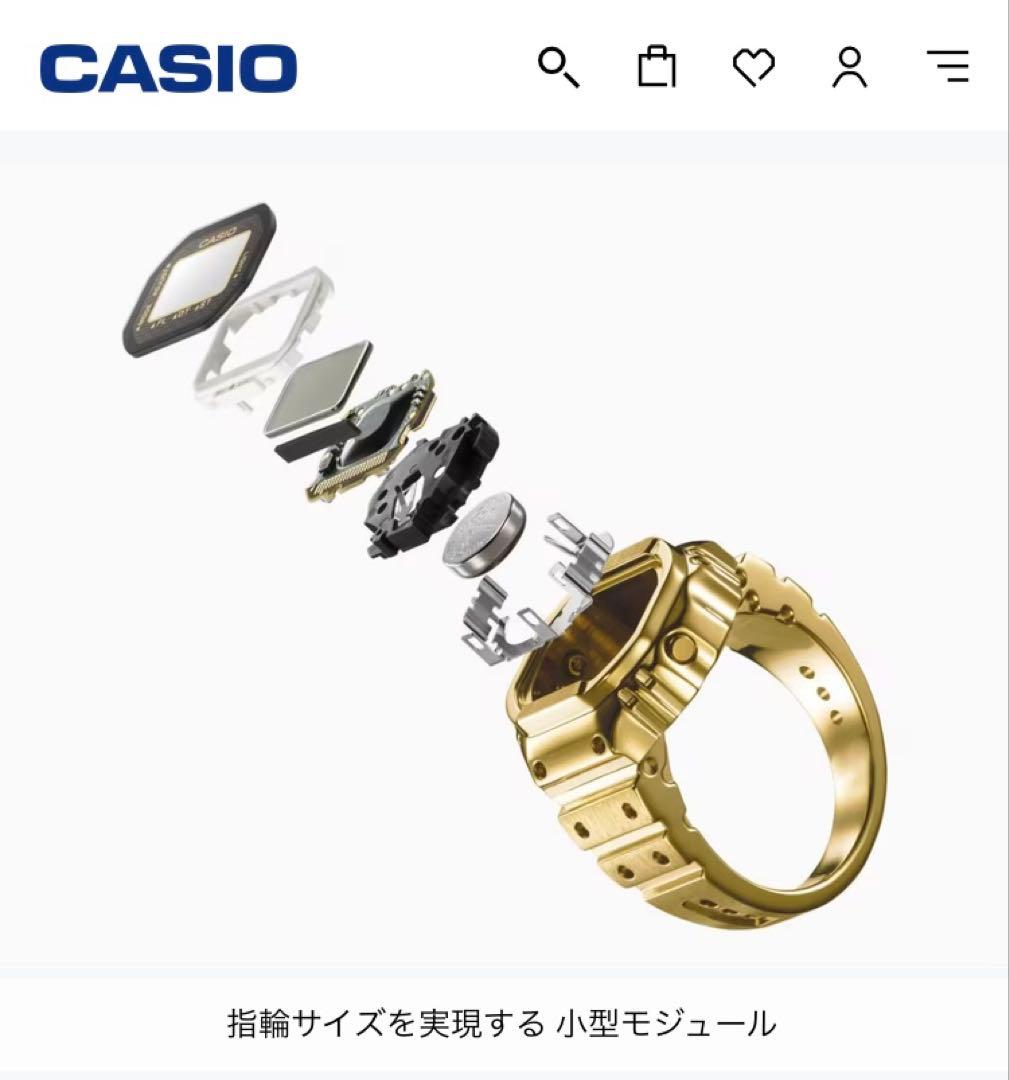 CASIO カシオ リングウォッチ CRW-001G-9JR ゴールド 新品