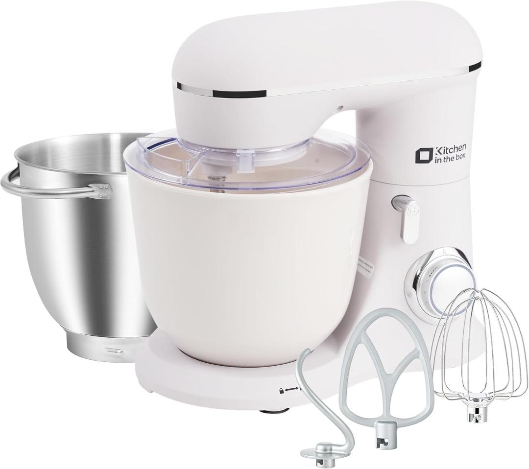 スタンドミキサー 4.5L+5Lダブルボウル 大容量 卓上ミキサー 10段階