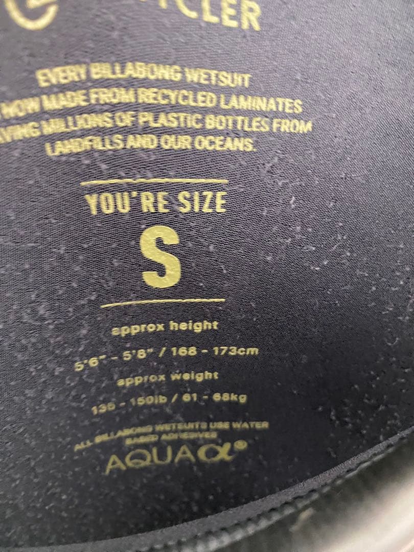 Billabong ノースリーブ ロングジョン Sサイズ　ビラボン