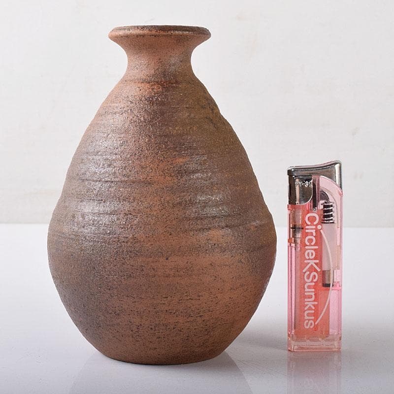 備前焼　人間国宝　山本陶秀作　徳利　共箱　C　R8408