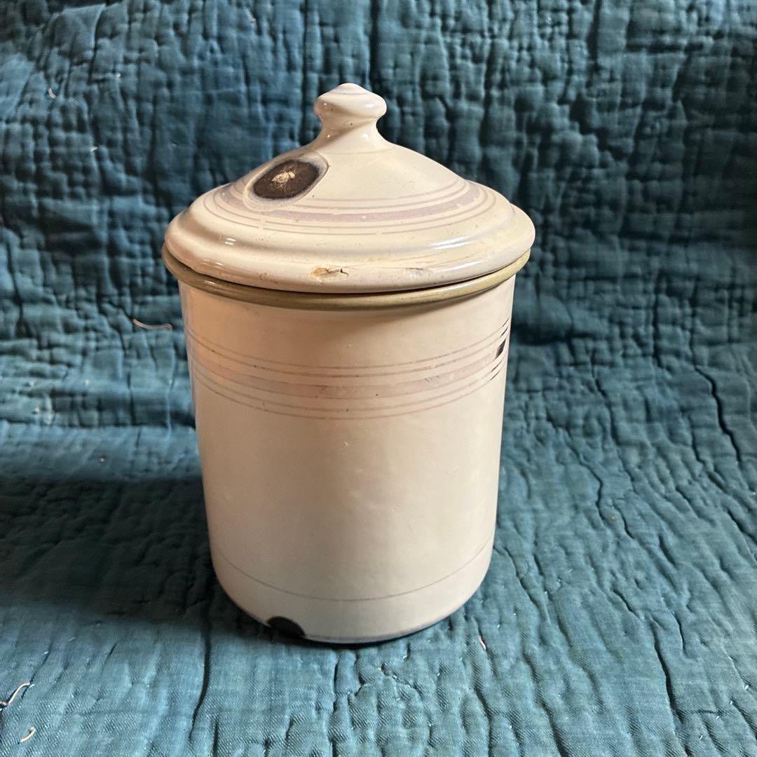 フランス　アンティーク　JAPY ホーロー　キャニスター