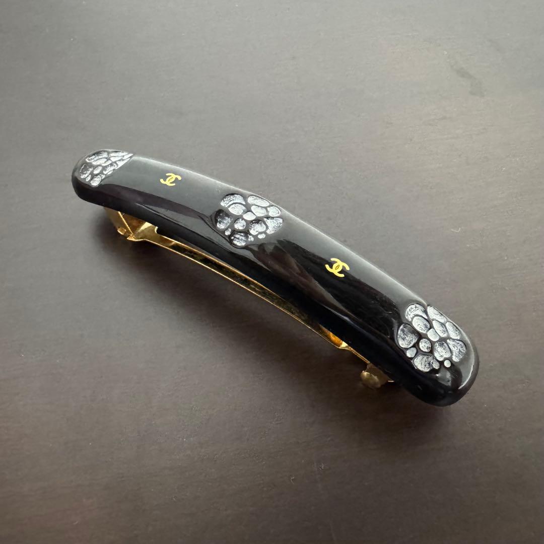 最終値下げ　希少　CHANEL シャネル　バレッタ　カメリア　ココマーク