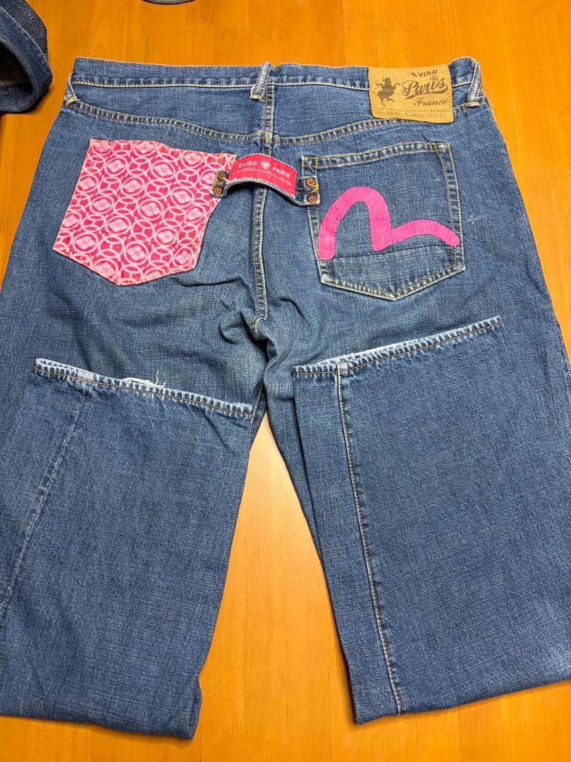 EVISU エヴィス 5005 ピンクカモメ 家紋 サイズ40
