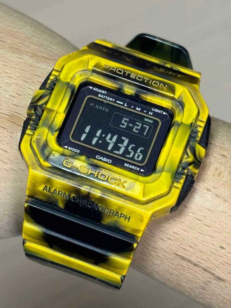 G-SHOCK/ジャミン/G-5500/迷彩/マーブル/カモ/ソーラー/イエロー