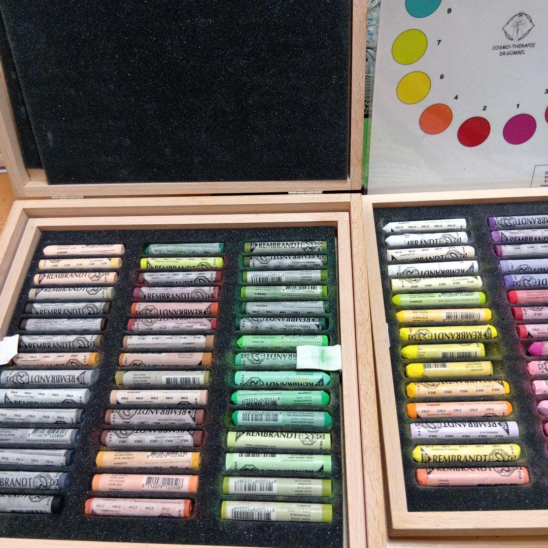 レンブラント　ソフトパステル　９０本　木箱　ロイヤルターレンス社