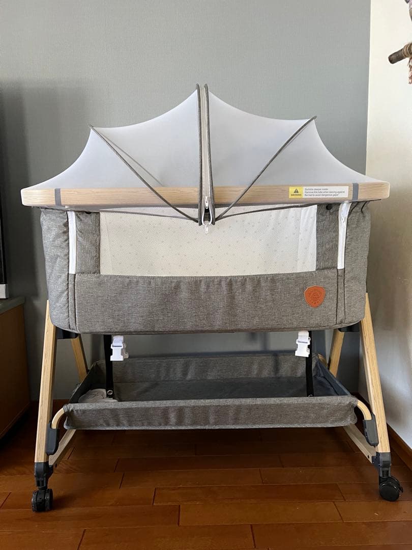 HZDMJベビーベッド(グレー)