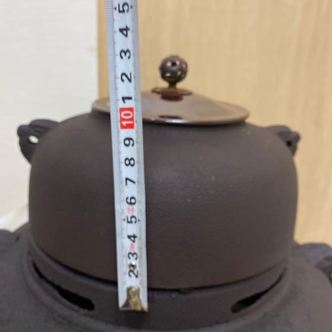 値下げ　美品　鬼面風炉　釜付　鉄風炉　練習用