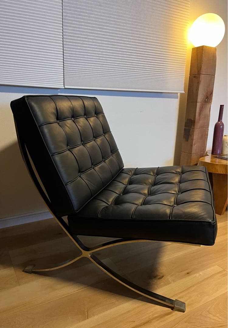 伸長様☆バルセロナチェア高級本革ミッドセンチュリーレザー