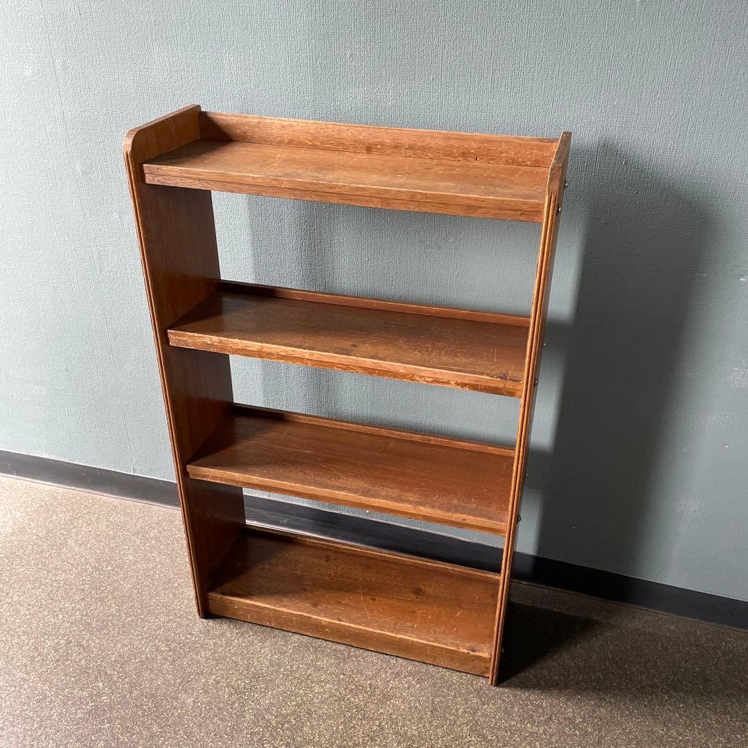 本棚　昭和レトロ　アンティーク　オープンシェルフ　古道具