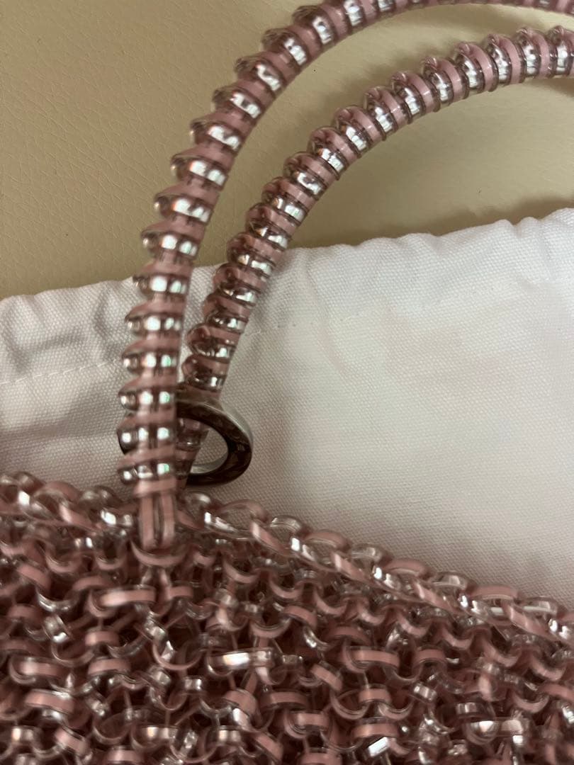 週末お値下げ♡スタンダードスクエア ミディアム(Dリング付き)フラミンゴシルバー