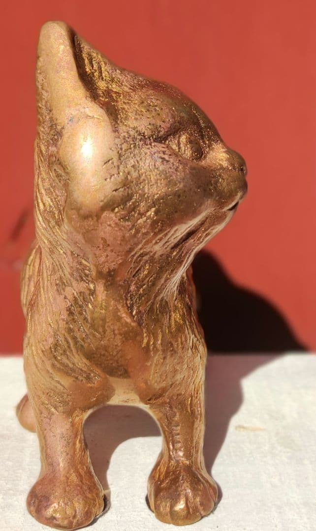 ブロンズ製の招き猫　フランスアンティーク