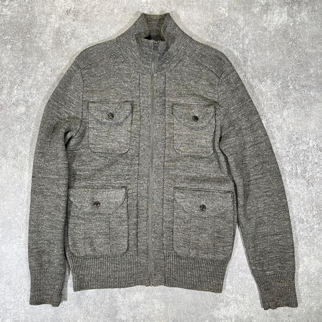 RRL ドライバーズニット　アルパカ　リネン　S グレー　ヴィンテージモデル