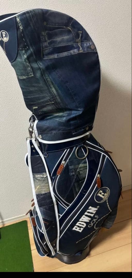 エドウィン ゴルフ EDWIN GOLF キャディバッグ 9型 ジーンズ柄