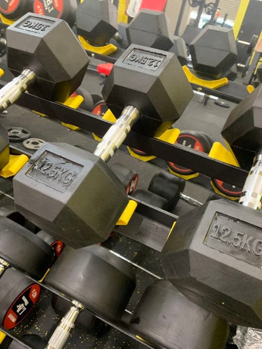 ラバーヘックス ダンベル　12.5kg から25kg