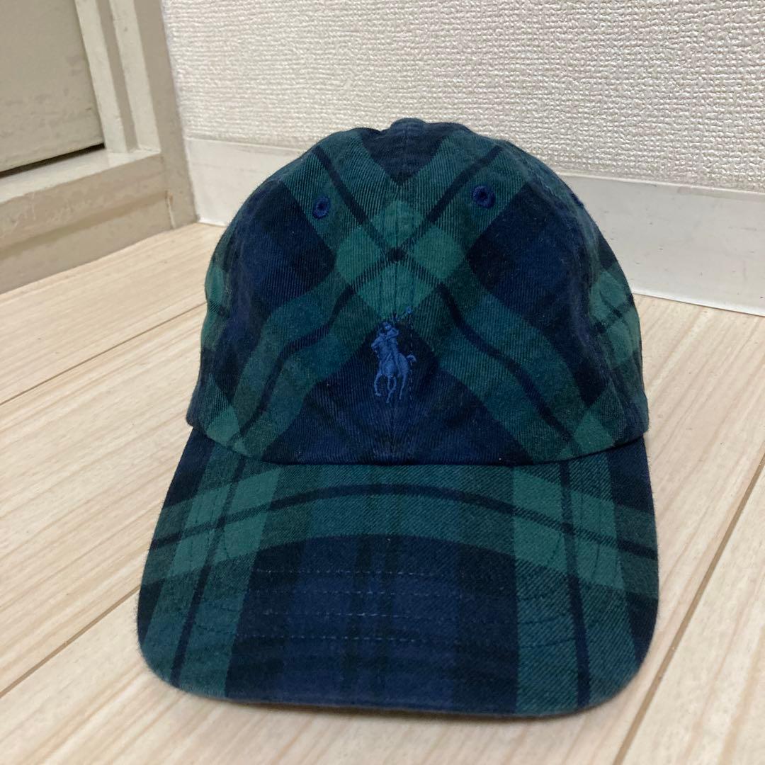Polo チェック柄 ベースボールキャップ　ラルフローレン