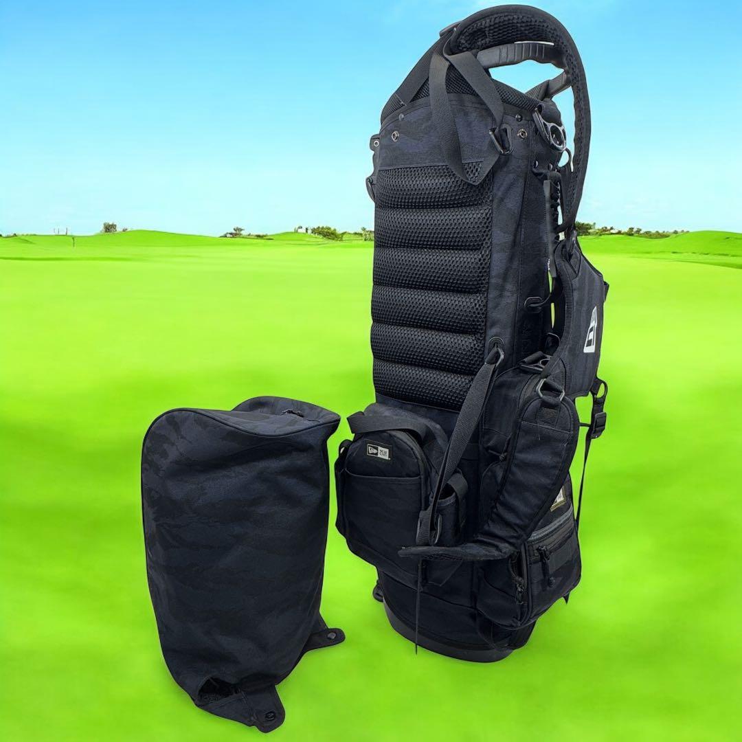 NEWERA キャディーバッグ　スタンド式　タイガーストライプカモネイビー