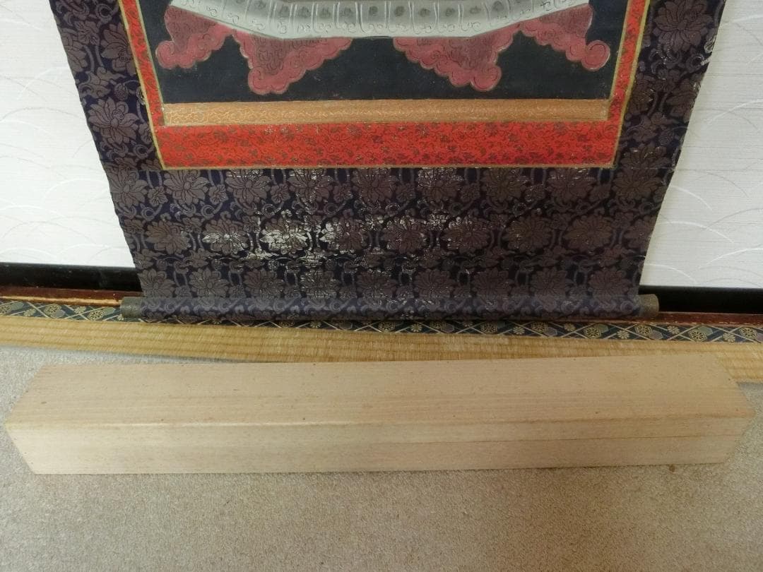 処分価30（金）22時まで【掛軸　仏画　観音様　色彩画・74・軸　骨董古美術】◆