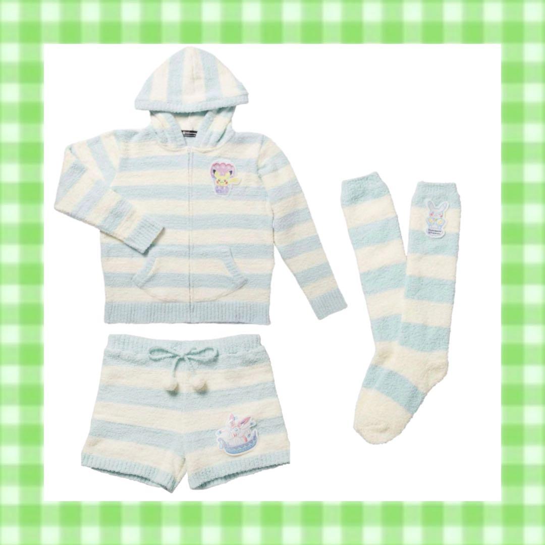 ポケットモンスター　もこもこパーカー　ショートパンツ　ソックス　セット