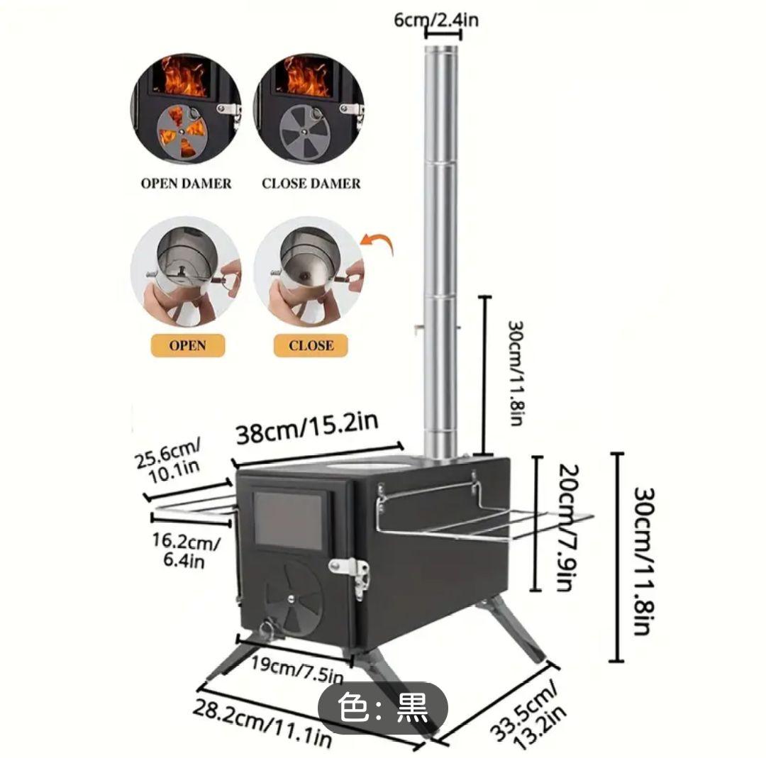 『限定』ととのうサウナテント3点セット+薪ストーブ+高級バスローブ