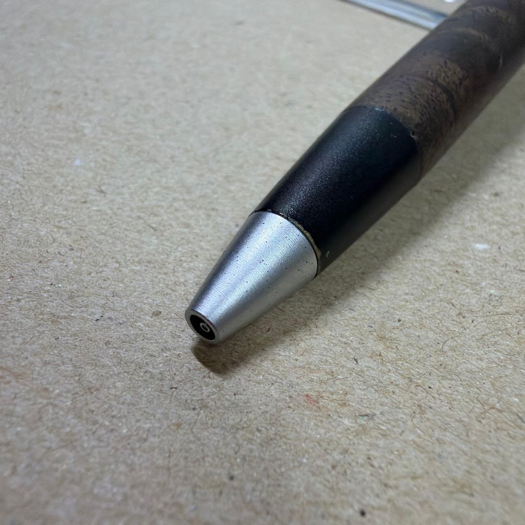 中古品 野原工芸 胡桃 クルミ シャーペン 0.5mm シルバー金具 旧型