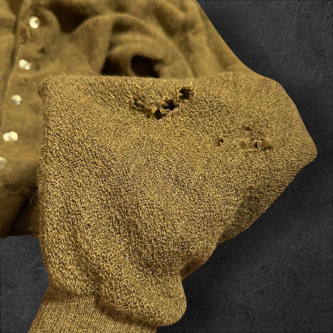 Pebble Baech カーディガン 60s アルパカ100% グランジ ボロ