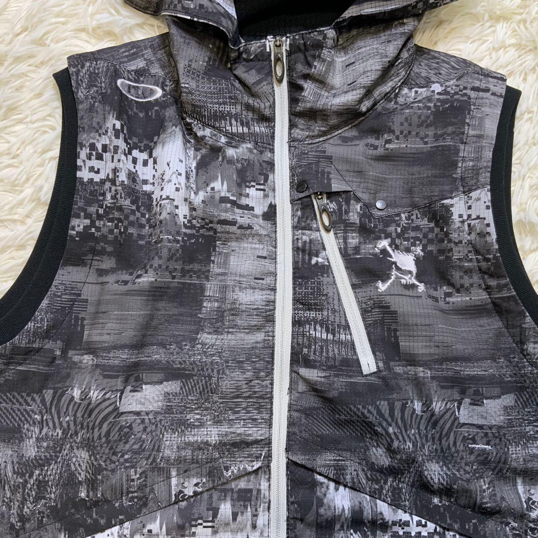 OAKLEY オークリー 412026JP フード付 ジップベスト M スカル柄