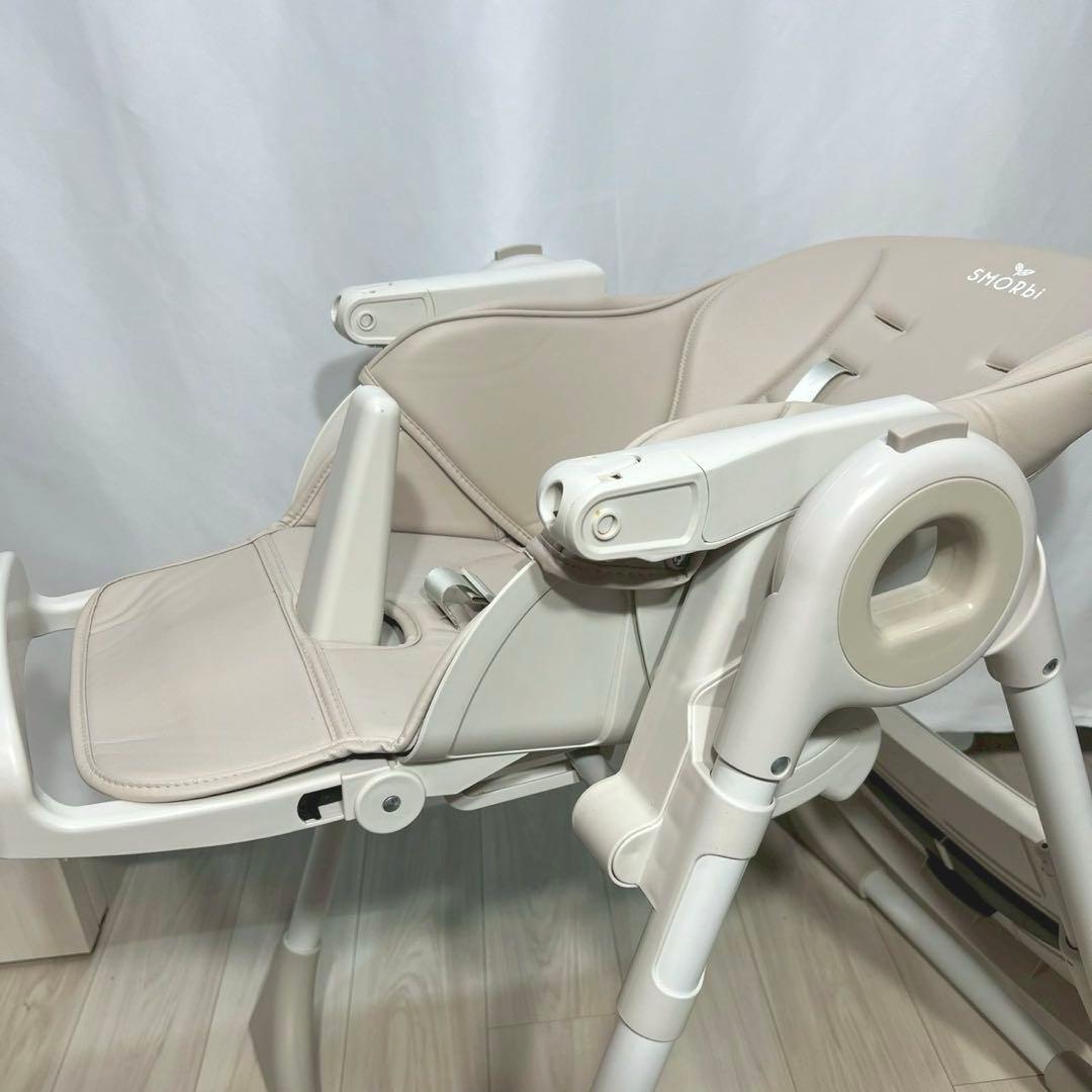 SMORbi のびのびマルチチェア ハイ＆ローチェア サンドグレー
