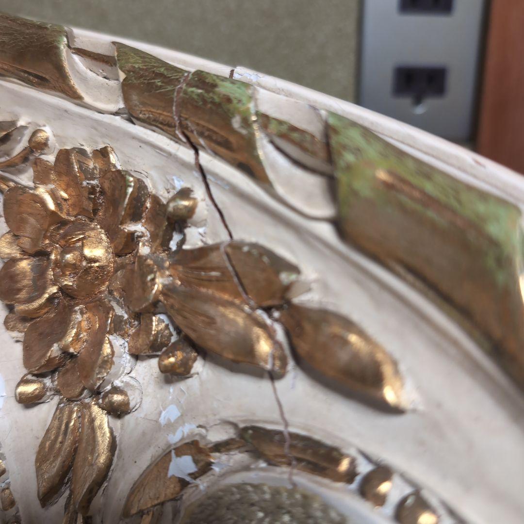 ロココスタイル アームチェア クリーム色