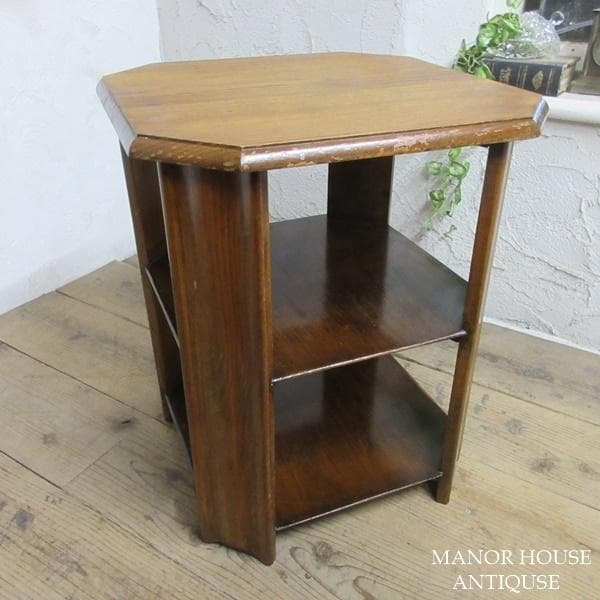 イギリス アンティーク 家具 CC41 ブックテーブル 本棚 英国 6481d