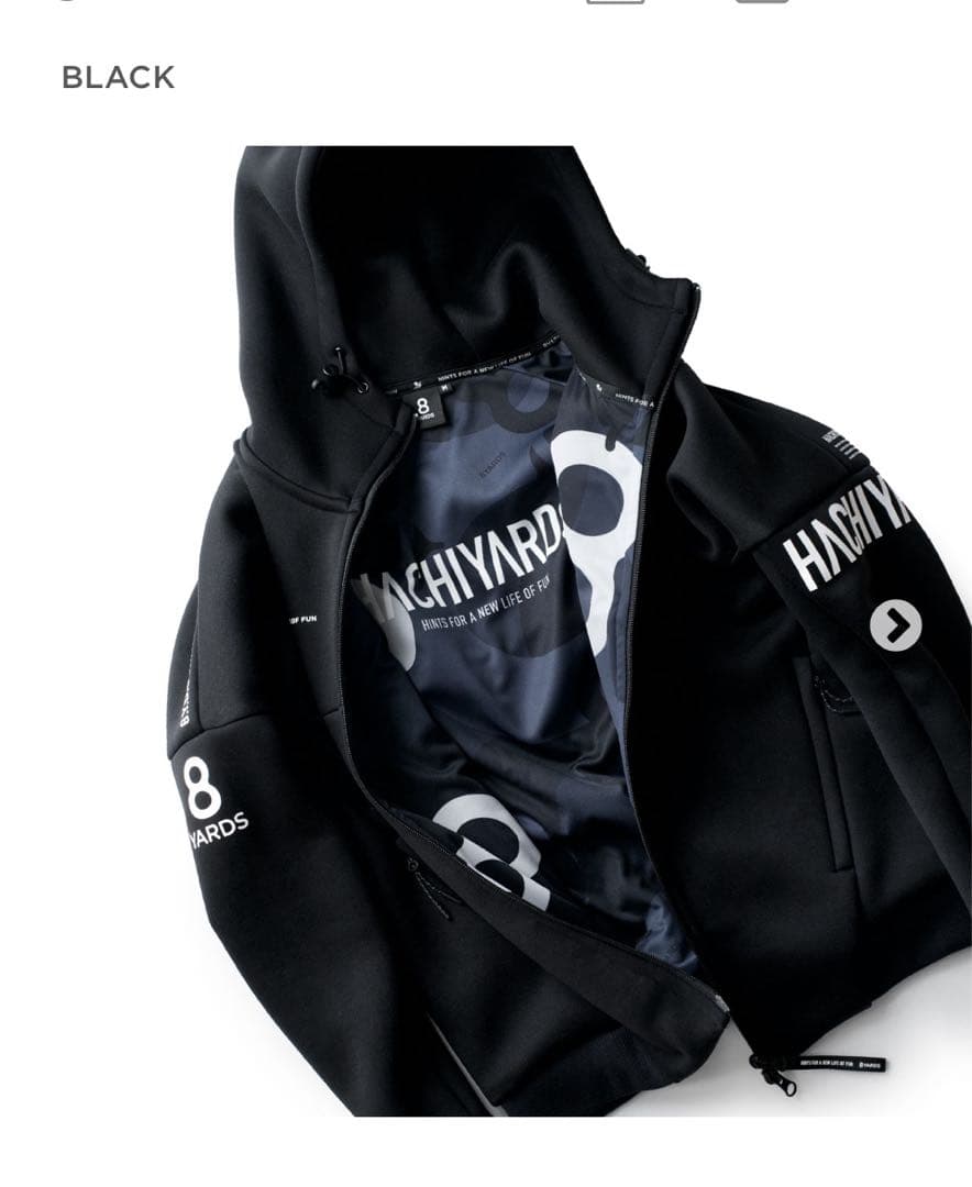 8Yards Tagline Hoodie 2G | Black サイズXL