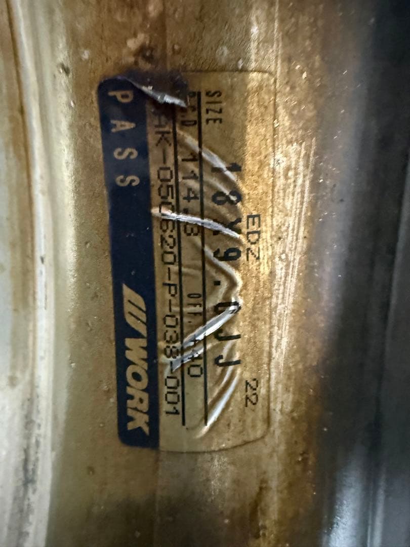 ワークユーロラインDH18インチ ホイールセット メッキ