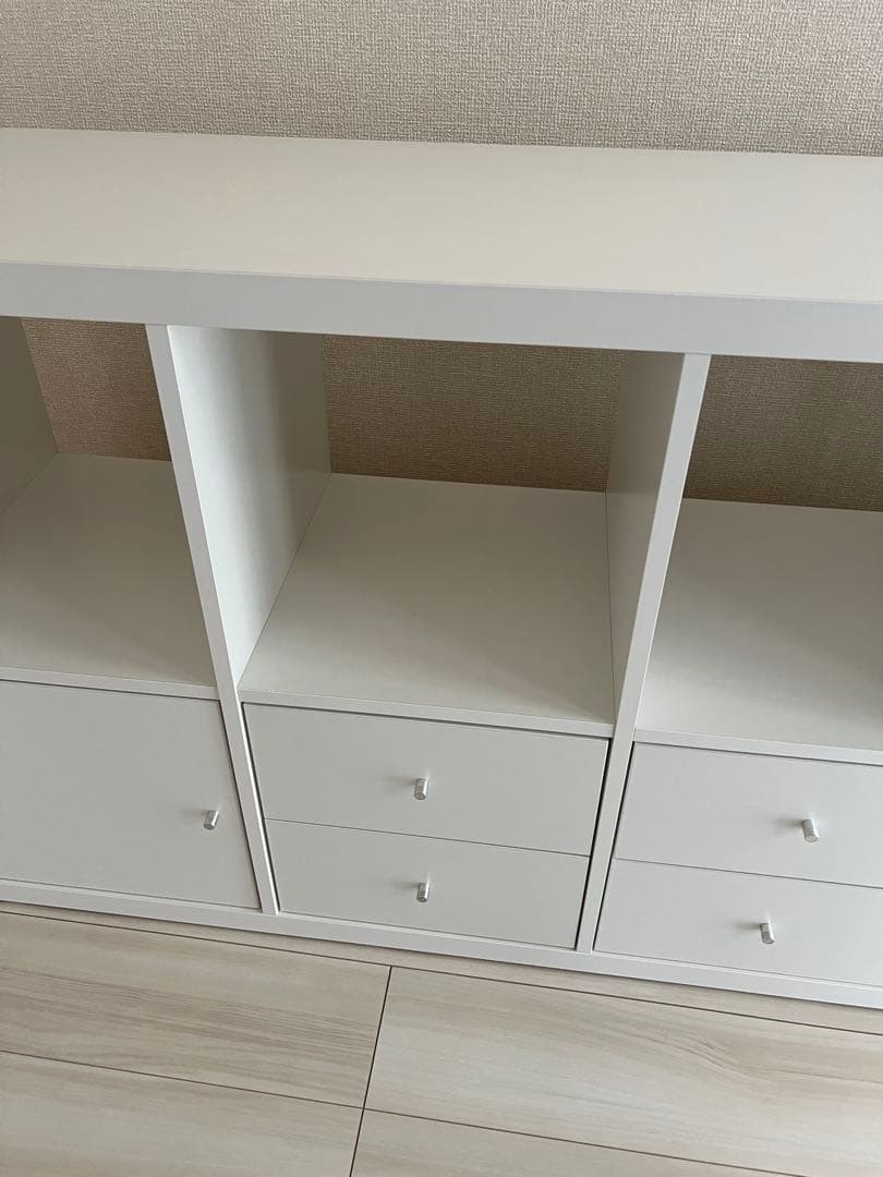 KALLAX カラックス シェルフユニット インサート4個付き, ホワイト