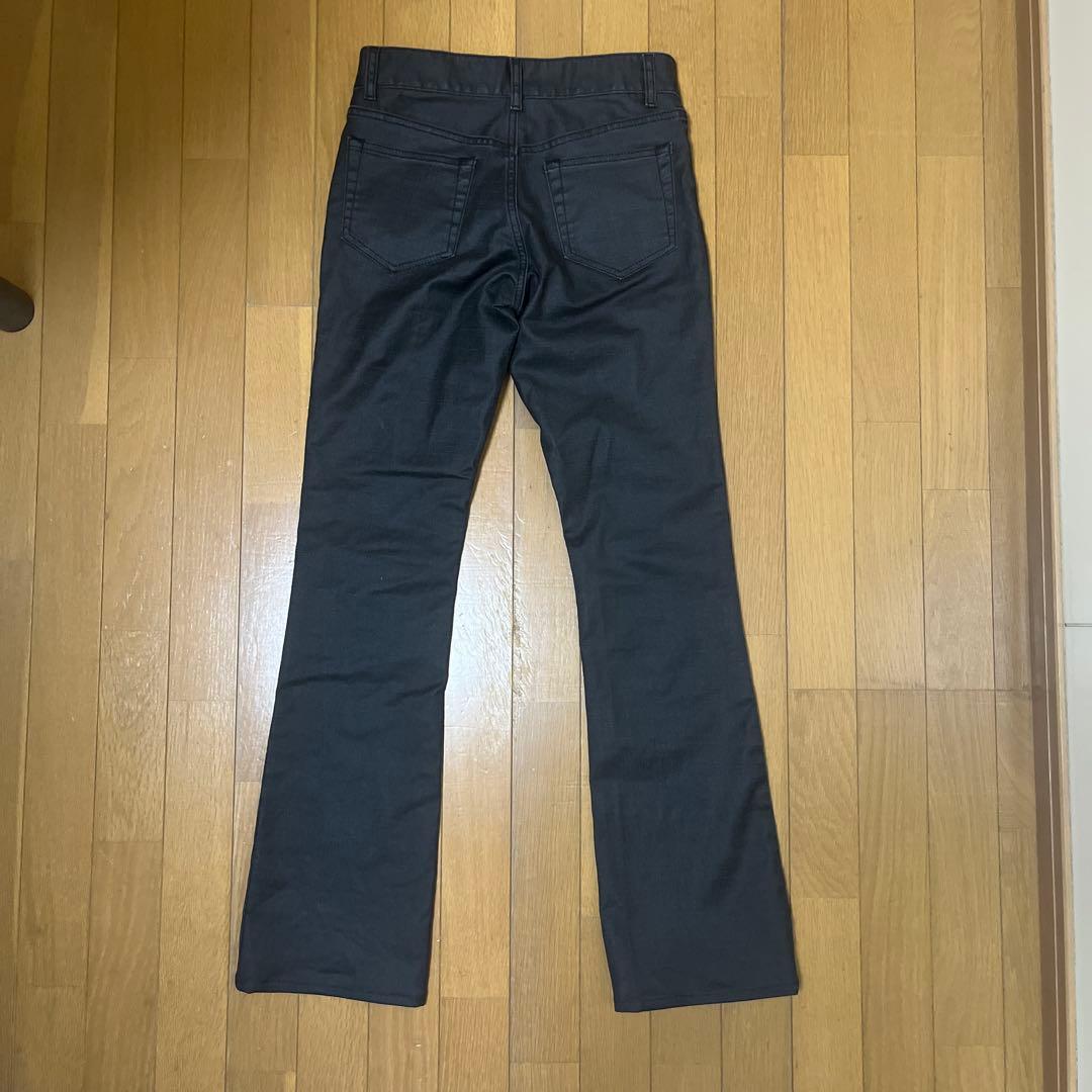 00s 5351 waxed black flare denim Y2K 光沢