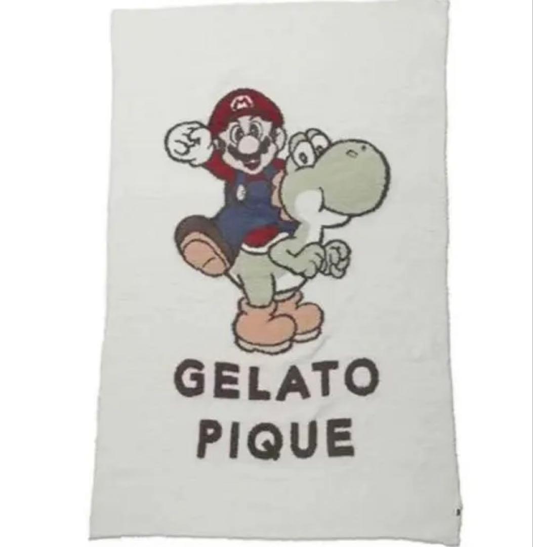 【未使用】ジェラートピケ　スーパーマリオブランケット　ショッパー付き