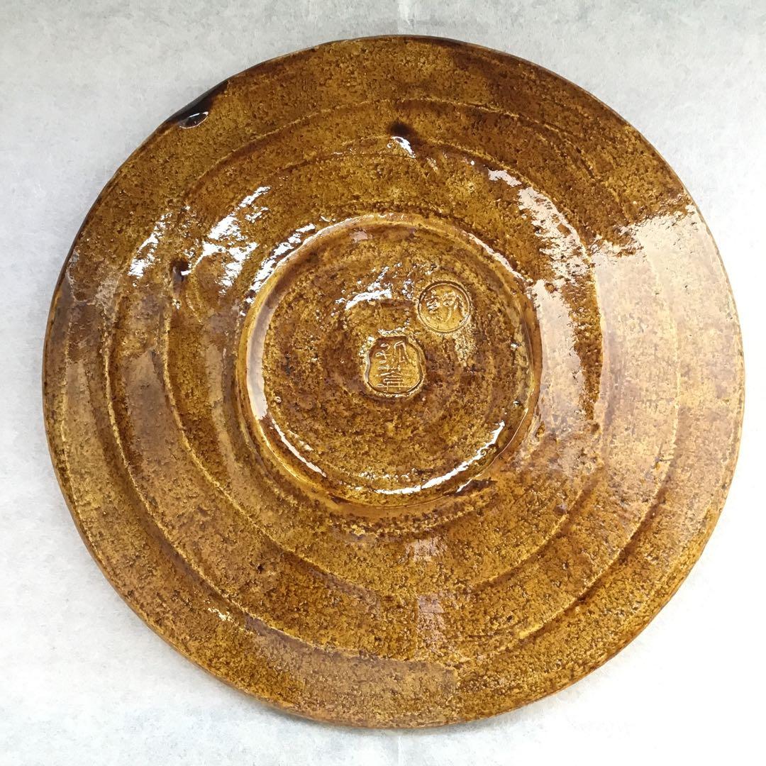 茶道具　飴釉　菓子器　楽焼菓子皿　孤葊(こあん)造　紙箱　S151KZ